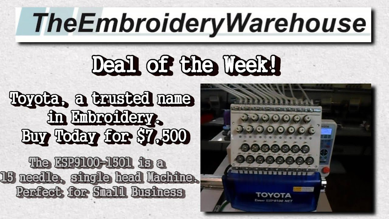 toyota 9100 embroidery machine
