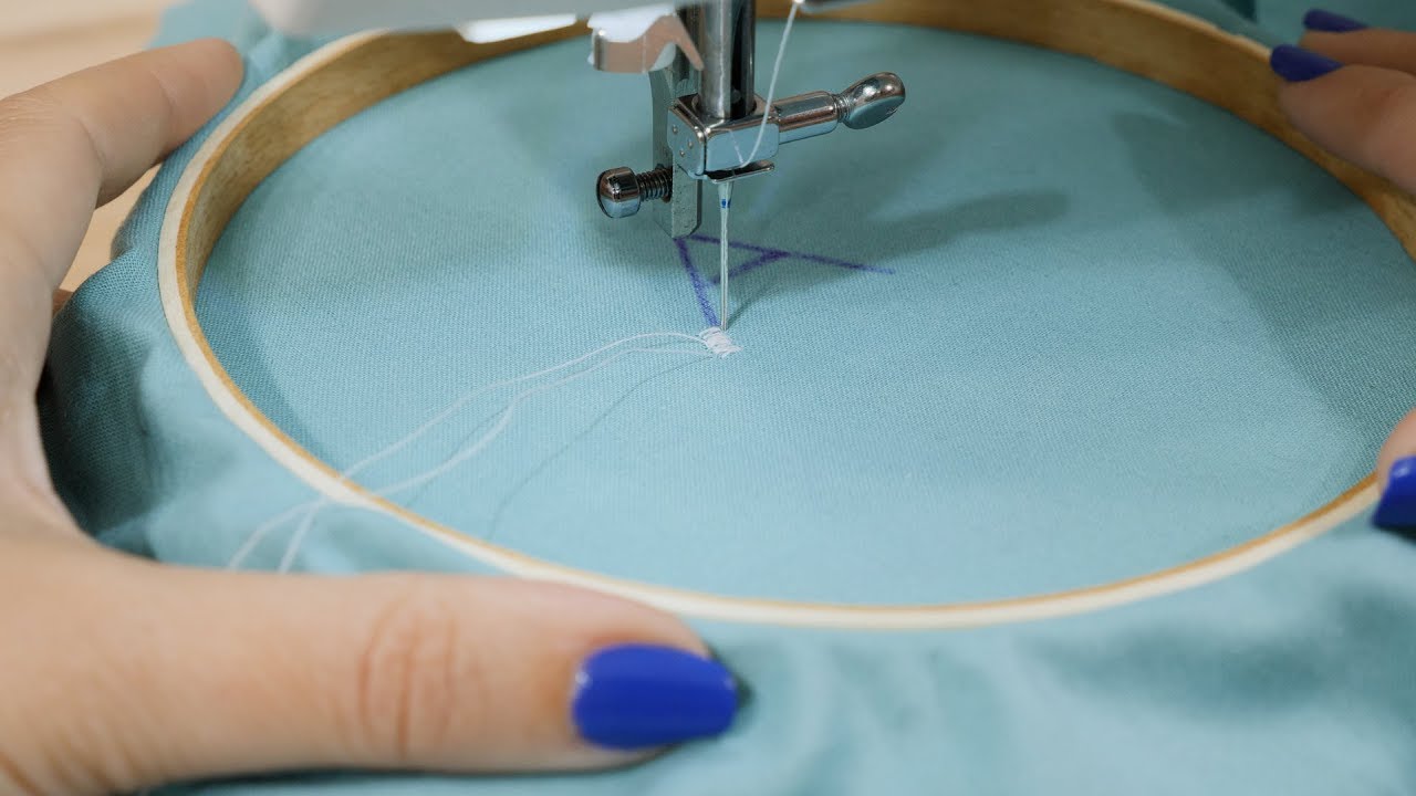 embroider with a sewing machine