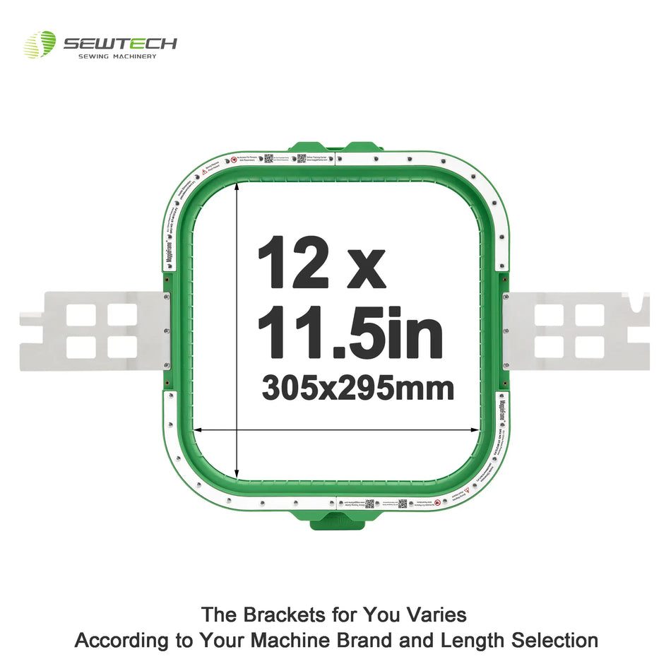 Bastidor magnético Sew Tech MaggieFrame de 305 x 295 mm (12 x 11,5 pulgadas) para Barudan EFP